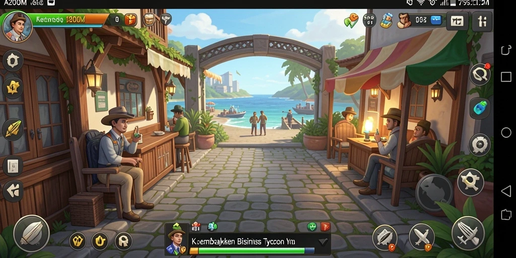 Screenshot A200M menampilkan gameplay Tycoon yang menarik dan penuh strategi.