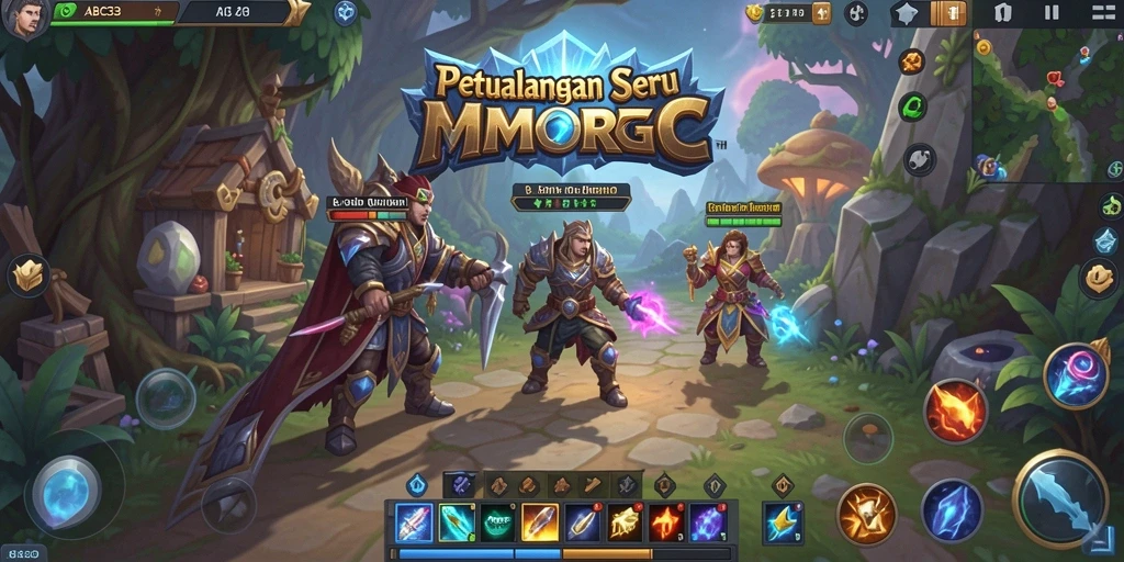 Screenshot ABC33 menampilkan pertempuran seru dalam dunia MMORPG.