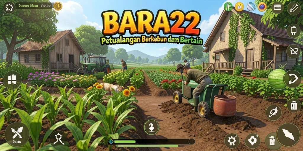 Gameplay BARA22 yang seru dan interaktif di dunia pertanian.