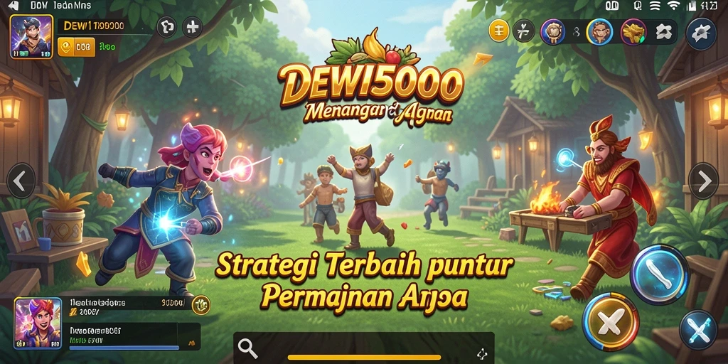 Screenshot game DEWI5000 menunjukkan pertempuran strategis yang mendebarkan.