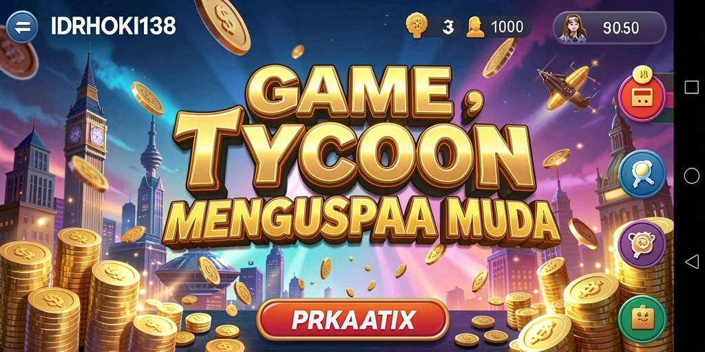 Tampilan gameplay menarik dari IDRHOKI138 yang menunjukkan manajemen bisnis yang seru.