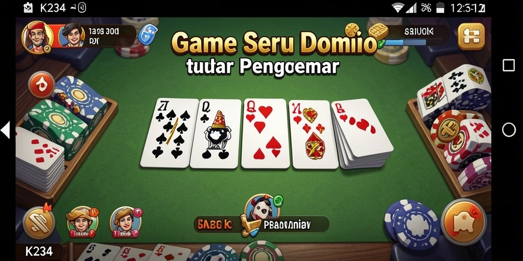 Tangkapan layar K234 menampilkan aksi mendebarkan dalam permainan Domino.