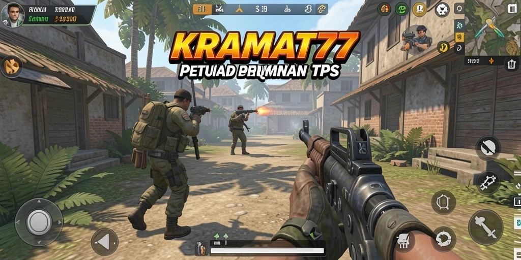 Screenshot gameplay KRAMAT77 yang menampilkan aksi mendebarkan dalam TPS.