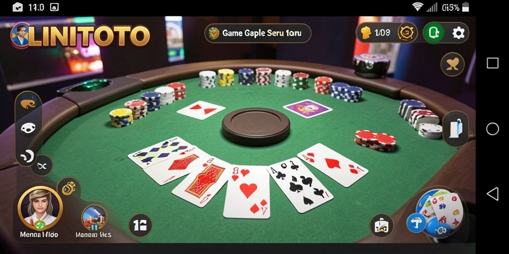 Tampilan gameplay LINITOTO yang mengasyikkan dalam permainan Gaple.