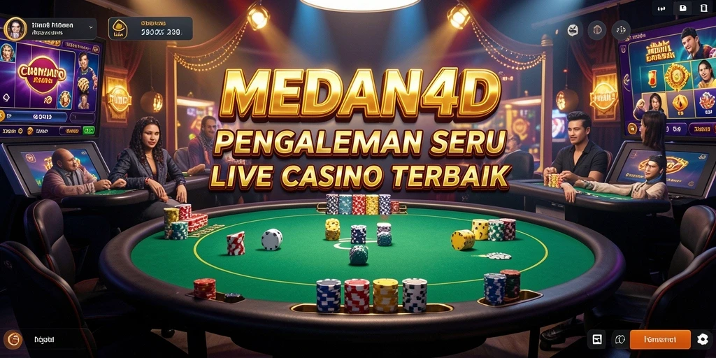 Tampilan gameplay mengesankan di MEDAN4D dengan dealer nyata.