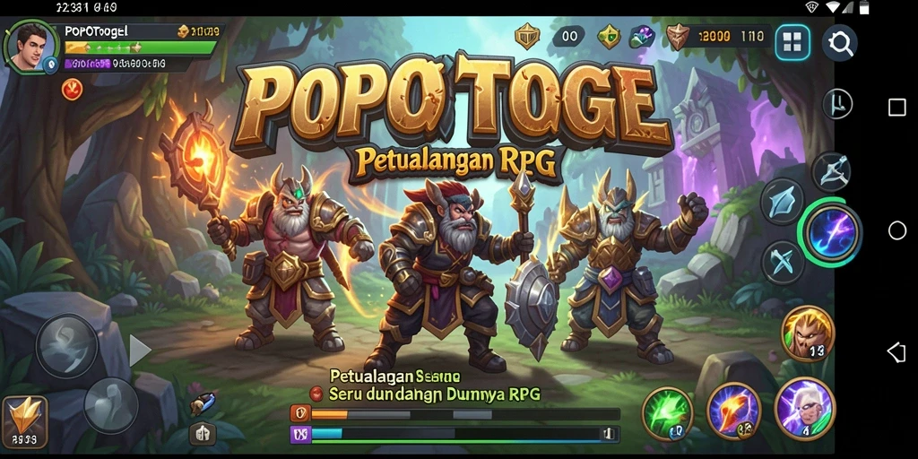 Gameplay RPG seru dalam POPOTOGEL yang menarik.