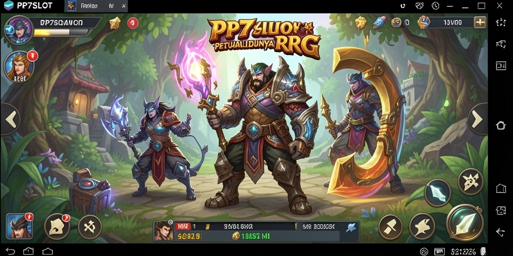 Tampilan menarik dari gameplay RPG PP7SLOT dengan karakter dan dunia fantasi.
