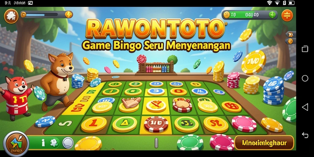 Tampilan gameplay seru di RAWONTOTO dengan berbagai angka Bingo.