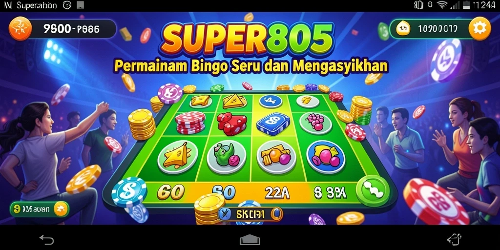 Tampilan screenshot utama SUPER805 dengan gameplay Bingo yang menarik.