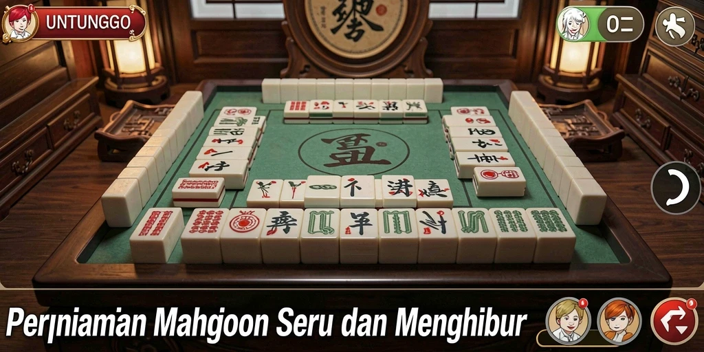Tampilan gameplay Mahjong yang seru di UNTUNGGO.