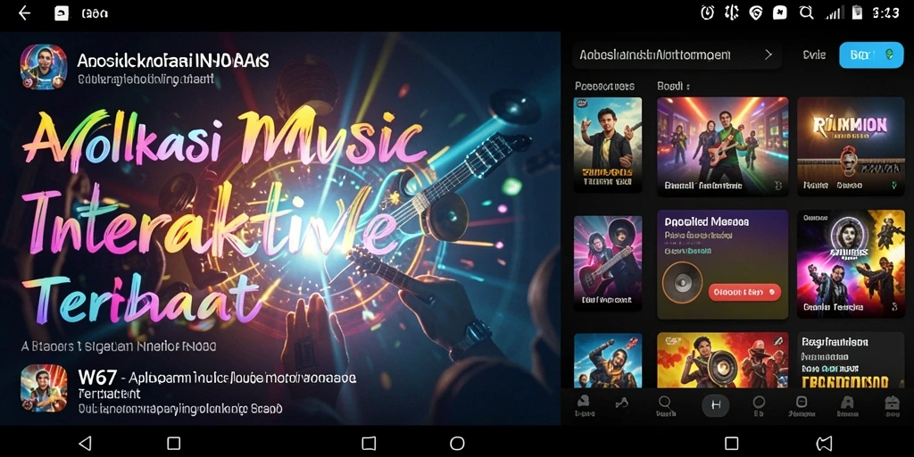 Tampilan gameplay W67 yang seru dengan tantangan musik.