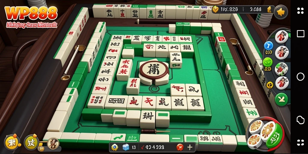 Tampilan gameplay WP888 yang menarik dan seru dalam permainan Mahjong.